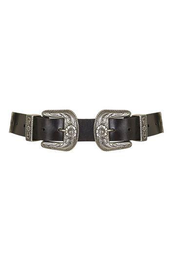 Topshop Wide Double Buckle Western Belt