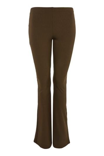 Topshop Tall Skinny Rib Flare Trousers