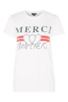 Topshop Tall 'merci' Motif T-shirt