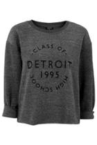 Topshop Detroit Brushed Sweatshirt