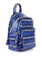 Topshop *mini Blue Snake Print Backpack By Skinnydip
