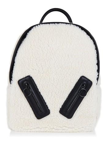 Topshop *charlie Shearling Backpack By Skinnydip
