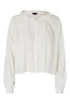 Topshop Ruffle Neck Blouse