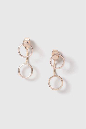 Topshop Circle Front And Back Earrings