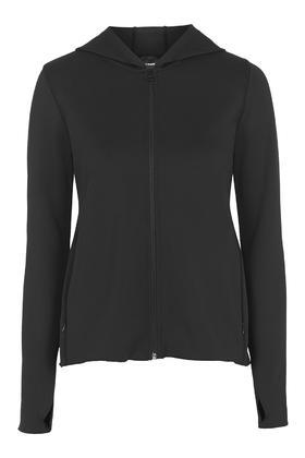 Topshop Neoprene Zip-through Hoodie By Ivy Park