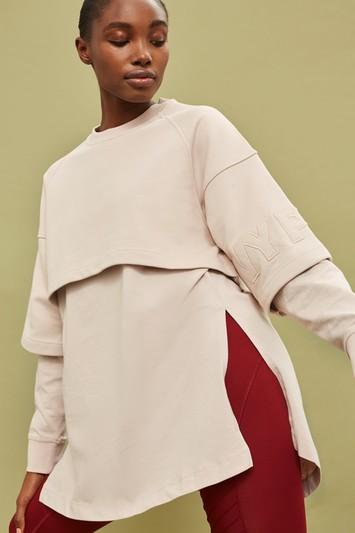 Topshop Washed Hybrid Sweatshirt By Ivy Park