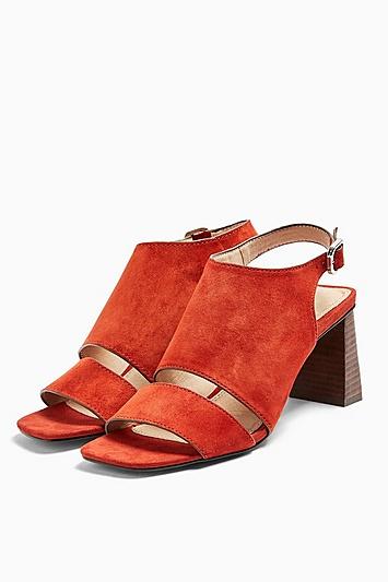 Topshop Nateisha Leather Block Sandals