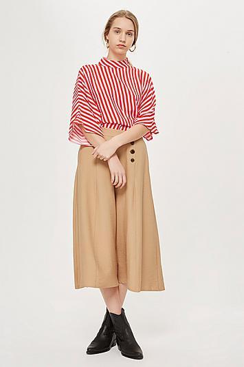 Topshop Petite Button Front Culottes