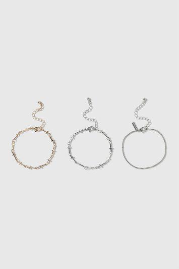 Topshop Cross Chain Bracelet Pack