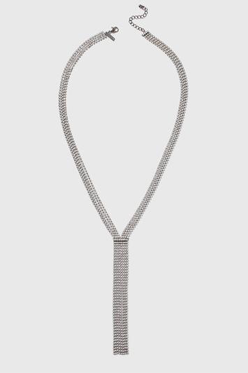 Topshop Glitz Chain Lariat Necklace
