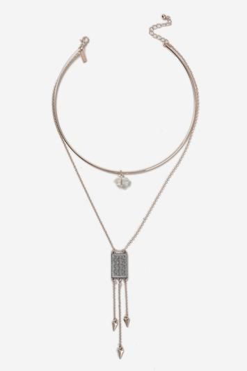 Topshop Ethnic Chain And Torq Necklace