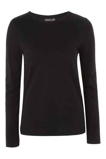 Topshop Marl Long Sleeve Crew Neck T-shirt