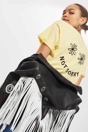 Topshop 'sorry Not Sorry ' Slogan T-shirt