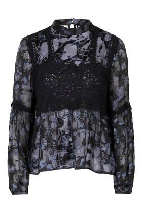 Topshop Burnout Lace Blouse