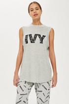 Topshop Layer Logo Tank Top By Ivy Park