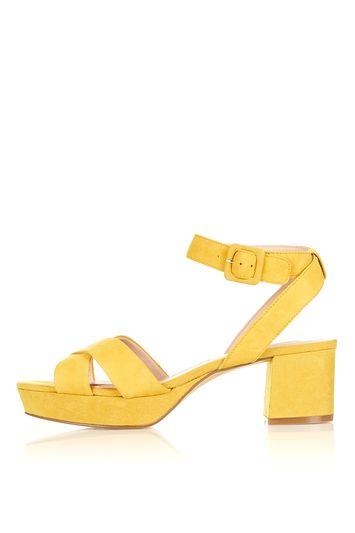 Topshop Lulu Low Cross Strap Platform Sandals