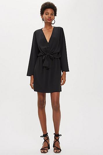 Topshop Petite Knot Mini Dress