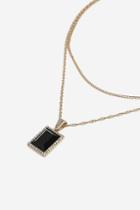 Topshop *pave Stone Multirow Necklace