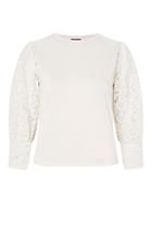 Topshop Balloon Lace Sleeve Top