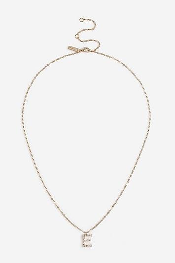 Topshop *mixed Stone E Initial Ditsy Necklace