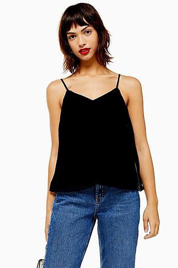 Topshop Tall Pleat Camisole Top