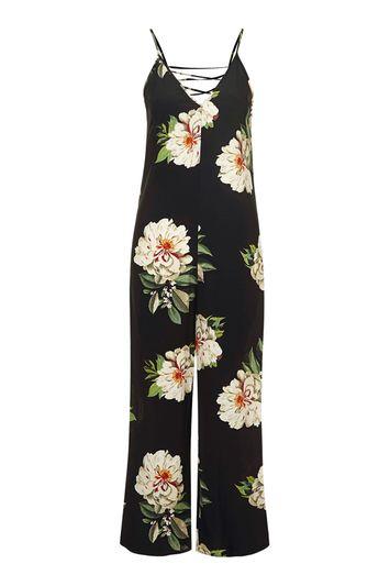 Topshop Floral Print Jumpsuit
