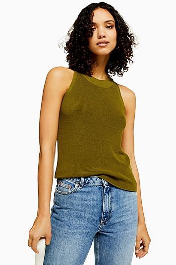 Topshop Knitted Racer Tank