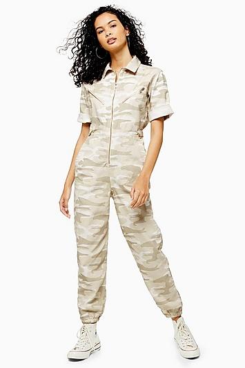 Topshop Camouflage Boiler Suit