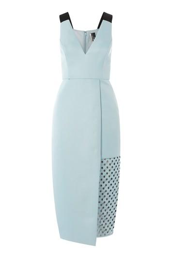 Topshop Embellished Midi Pencil Dress