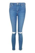 Topshop Moto Mid Blue Rip Leigh Jeans