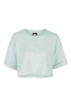 Topshop Short Sleeve Crop Sweatshirt By Ivy Park