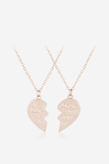 Topshop *rose Gold Alma Friendship Necklace By Skinnydip
