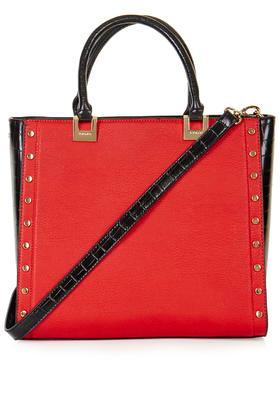 Topshop Studed Top Handle Tote Bag