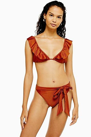 Mink Pink *high Leg Tie Bikini Bottoms By Mink Pink