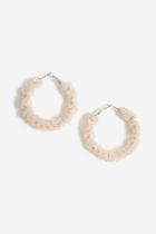 Topshop Chipping And Shell Hoop Earrings