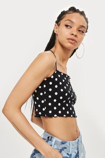 Topshop Riley Spotted Camisole Top