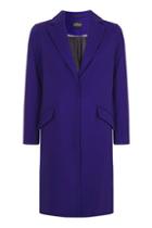 Topshop Petite Fluro Wool Coat