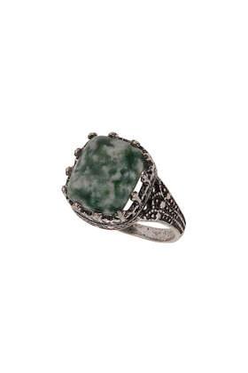 Topshop Engraved Semi Precious Ring