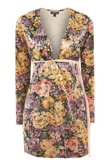 Topshop Tall Floral Wrap Dress