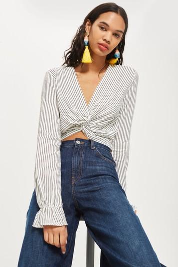 Topshop Twist Front Blouse