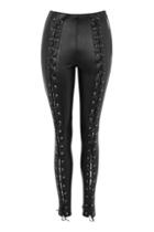 Topshop Faux Leather Lace Up Skinny Trouser