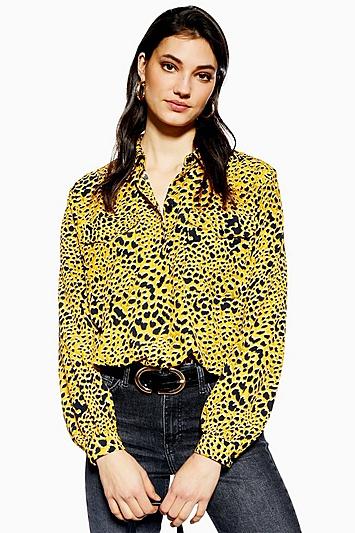 Topshop Abstract Animal Shirt