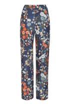 Topshop *floral Wide Leg Trousers By Love