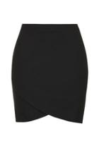 Topshop Tall Curve Wrap Mini Skirt