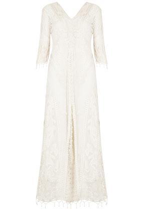 Topshop **crochet Lace Maxi Dress By Kate Moss For Topshop