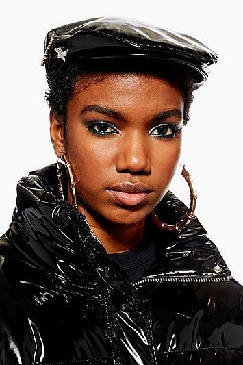 Topshop Vinyl Charm Flat Cap