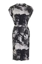 Topshop Brush Stroke Cupro Dress