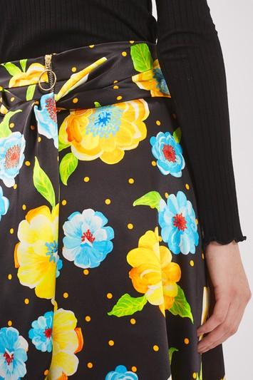 Topshop Hanky Hem Print Skirt By Boutique