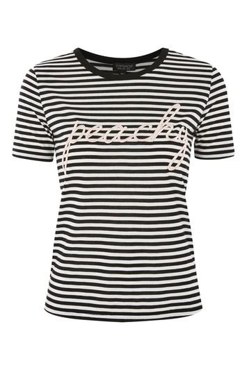Topshop 'peachy' Motif T-shirt