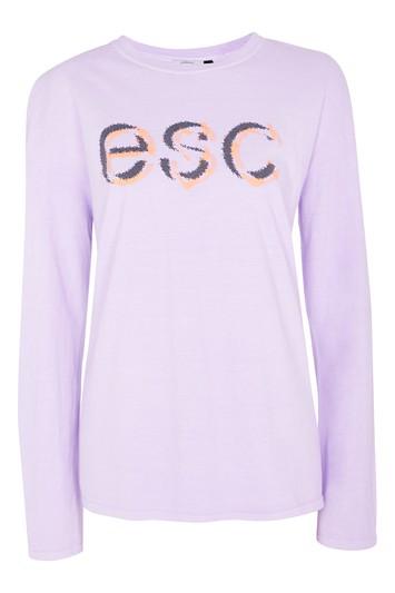 Topshop Cold Shoulder Long Sleeve Top By Escapology